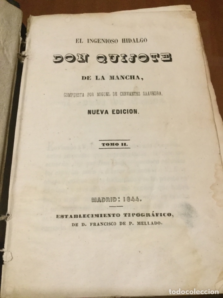 Libros antiguos: DON QUIJOTE DE LA MANCHA -1844 - Foto 1