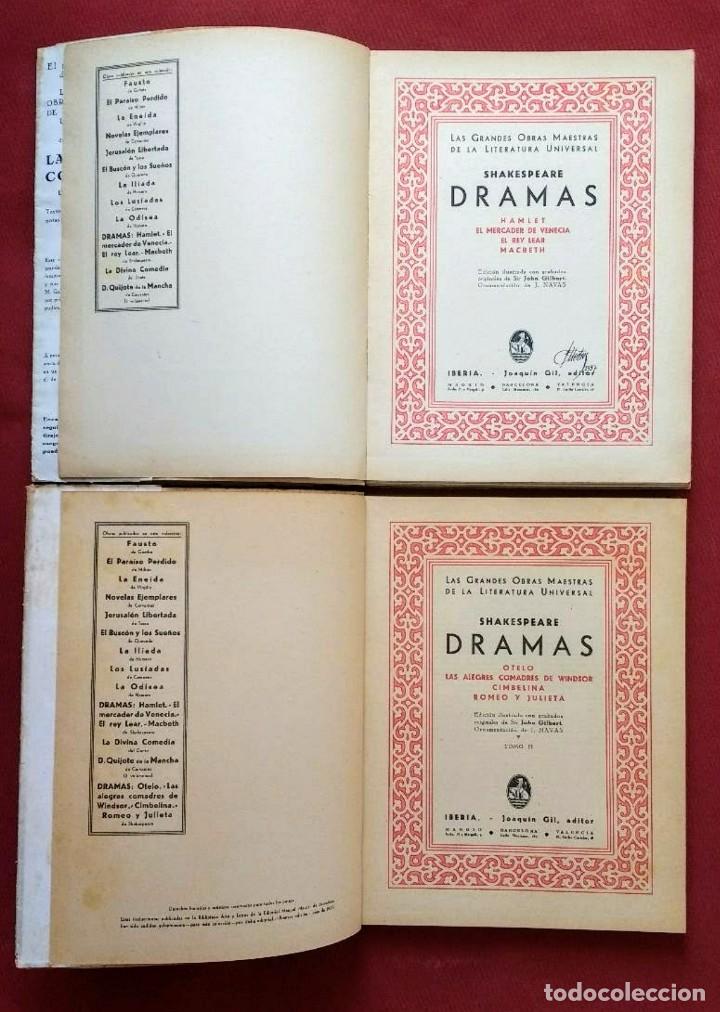 Libros antiguos: DRAMAS SHAKESPEARE - EDICIONES IBERIA - 1933 - 2 vols. - Foto 2