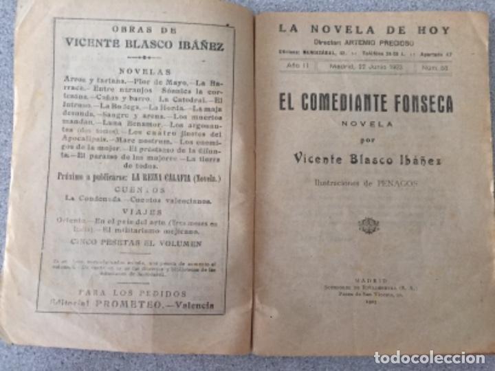 Libros antiguos: La novela de hoy. El comediante Fonseca - Foto 3