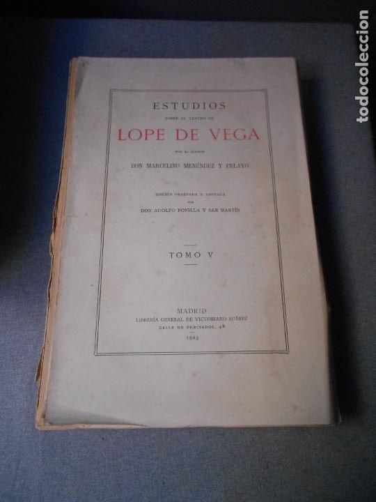 Libros antiguos: ESTUDIOS SOBRE EL TEATRO DE LOPE DE VEGA - Foto 6