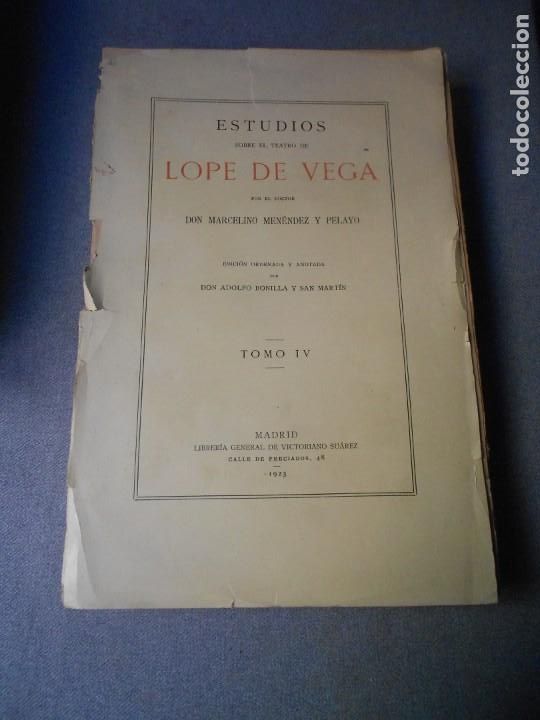 Libros antiguos: ESTUDIOS SOBRE EL TEATRO DE LOPE DE VEGA - Foto 9