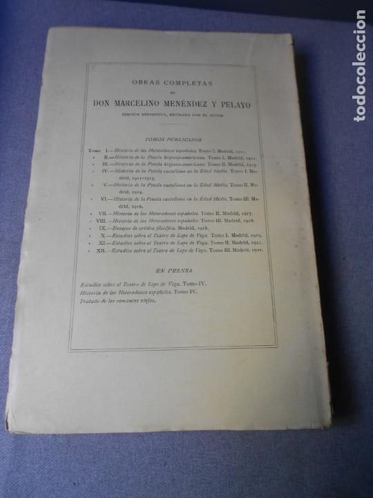 Libros antiguos: ESTUDIOS SOBRE EL TEATRO DE LOPE DE VEGA - Foto 15