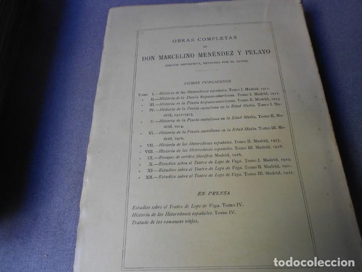 Libros antiguos: ESTUDIOS SOBRE EL TEATRO DE LOPE DE VEGA - Foto 16