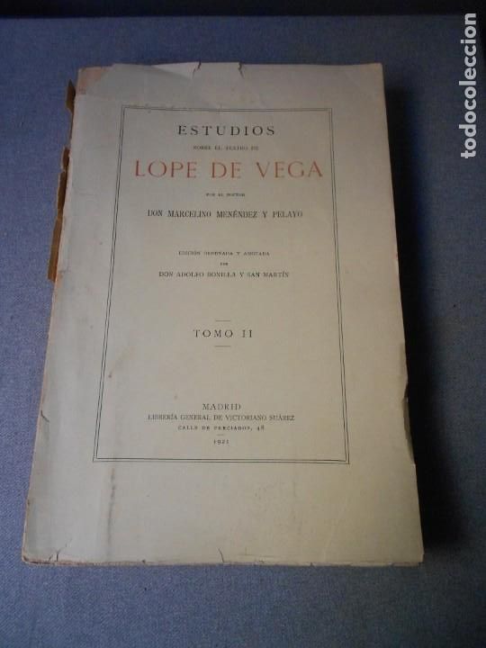 Libros antiguos: ESTUDIOS SOBRE EL TEATRO DE LOPE DE VEGA - Foto 17