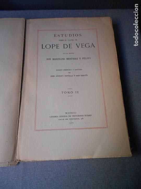 Libros antiguos: ESTUDIOS SOBRE EL TEATRO DE LOPE DE VEGA - Foto 18