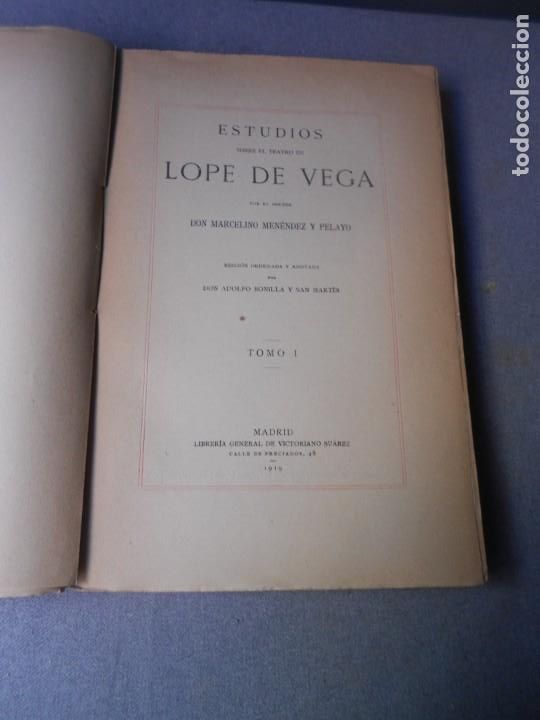 Libros antiguos: ESTUDIOS SOBRE EL TEATRO DE LOPE DE VEGA - Foto 21