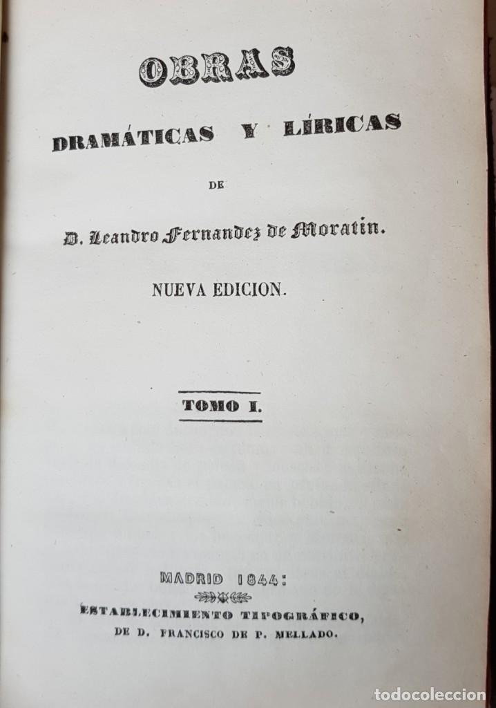 Libros antiguos: OBRAS DE MORAT&Iacute;N 1844 - Foto 2