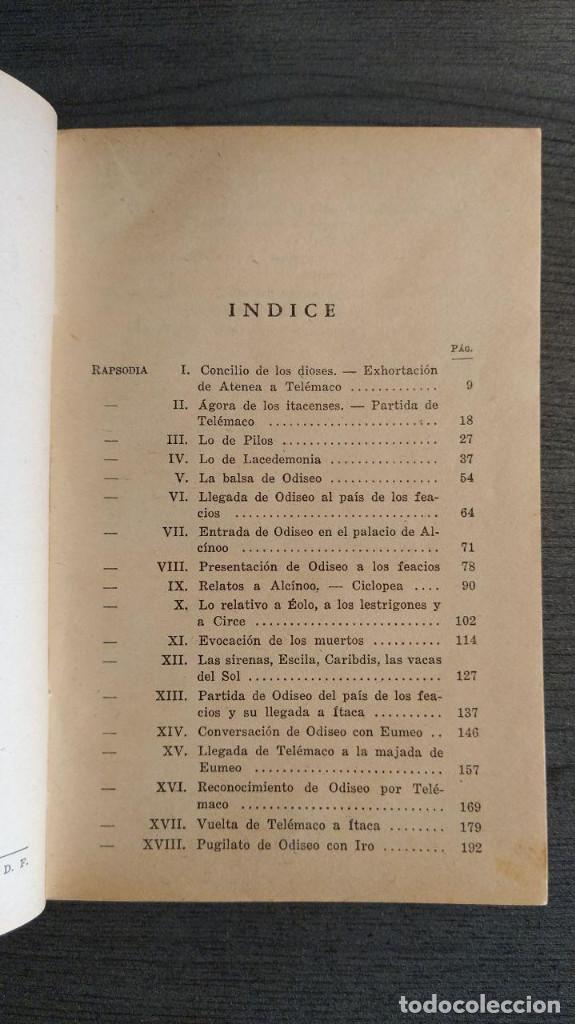 Libros antiguos: ODISEA  HOMERO  COLECCI&Oacute;N AUSTRAL - Foto 2