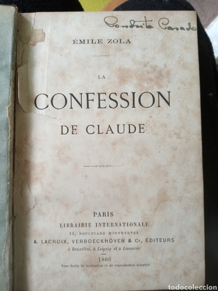 Libros antiguos: La confession de Claude. Emilie Zola - Foto 3
