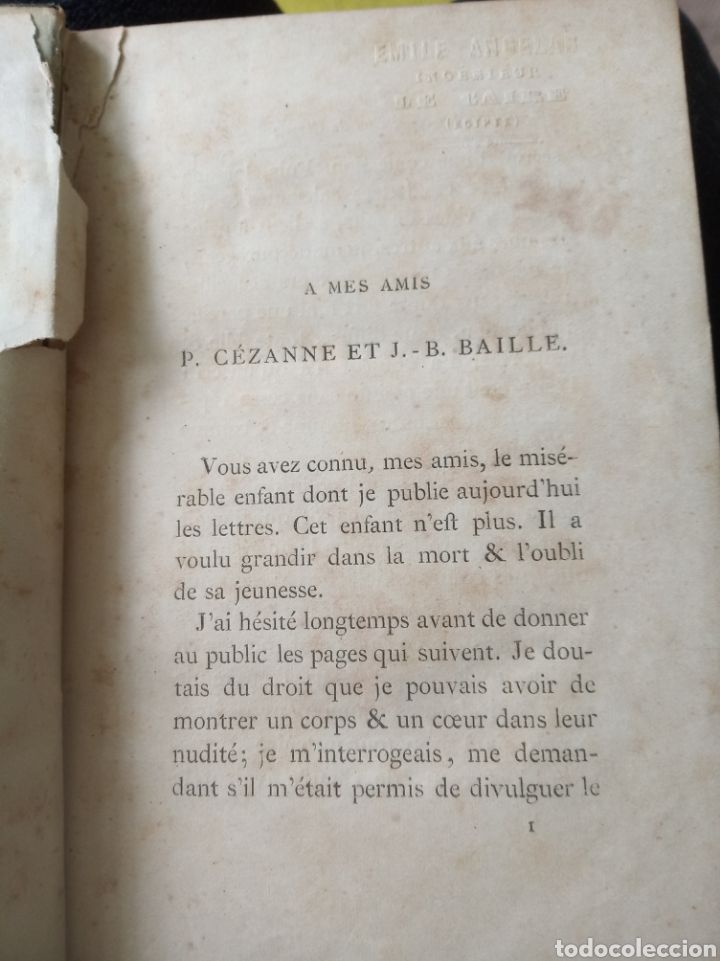 Libros antiguos: La confession de Claude. Emilie Zola - Foto 4
