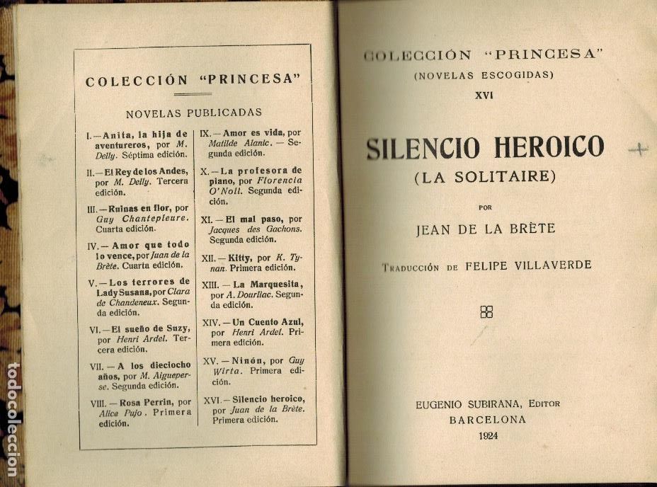 Libros antiguos: SILENCIO HEROICO (LA SOLITAIRE) - Foto 1