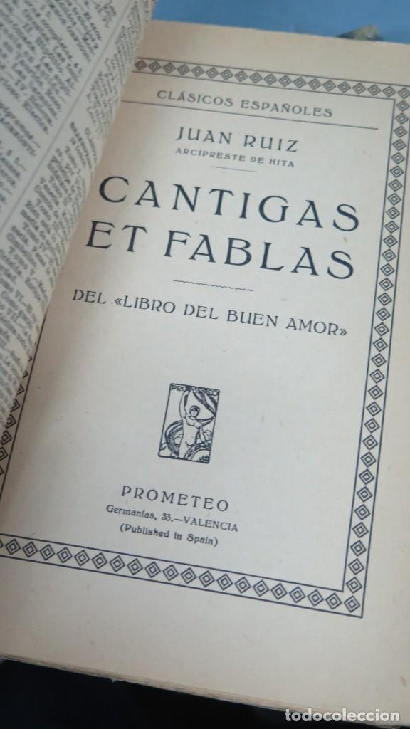 Libros antiguos: CANTIGAS ET FABLAS. ARCIPRESTE DE HITA - Foto 2