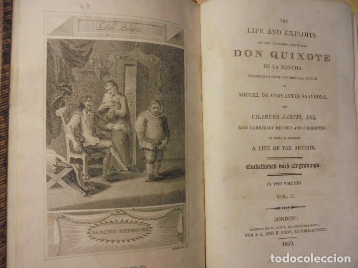 Libros antiguos: QUJOTE. INGLES. 2 TOMOS.1809 - Foto 9