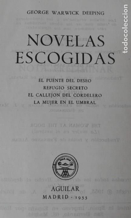 Libros antiguos: OBRAS COMPLETAS WARWICK DEEPING AGUILAR JOYA PIEL - Foto 3