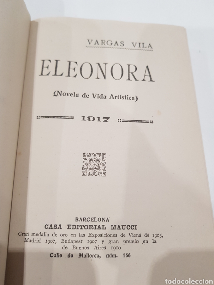 Libros antiguos: Eleonora ,Vargas Vila ,Editorial Maucci, 1917 - Foto 3