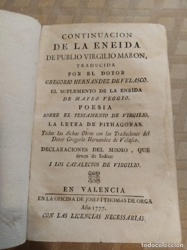 Libros antiguos: Continuaci&oacute;n de La Eneida - Foto 2