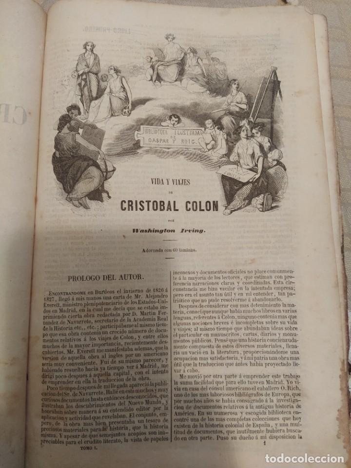 Libros antiguos: Vida y viajes de Crist&oacute;bal Colon - Washington Irving - Foto 4