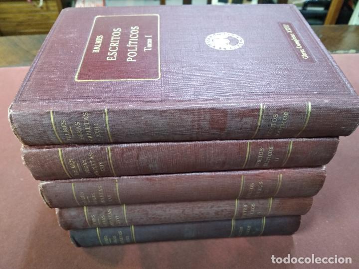 Libros antiguos: escritos pol&iacute;ticos - jaime balmes - 5 tomos - ACLM - Foto 3