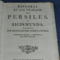 Libros antiguos: M46 MIGUEL DE CERVANTES SAAVEDRA - HISTORIA DE LOS TRABAJOS DE PERSILES Y SIGISMUNDA ,BARCELONA 1768