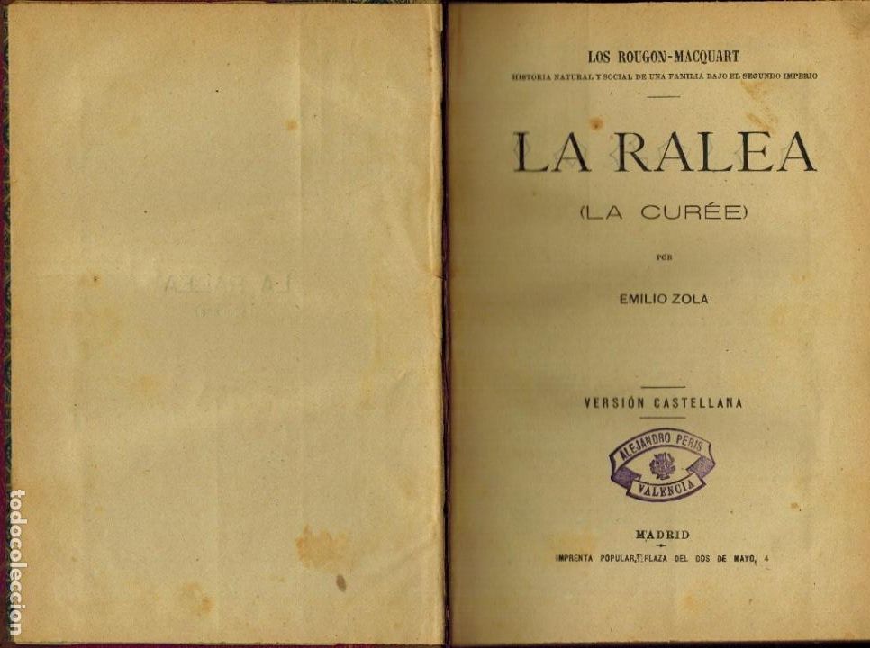 Libros antiguos: LA RALEA - Foto 1