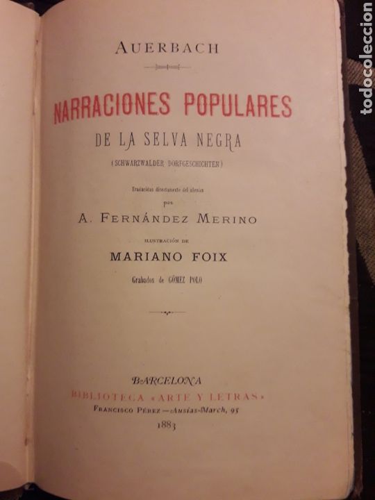 Libros antiguos: Narraciones de la Selva Negra, libro de 1883 - Foto 4