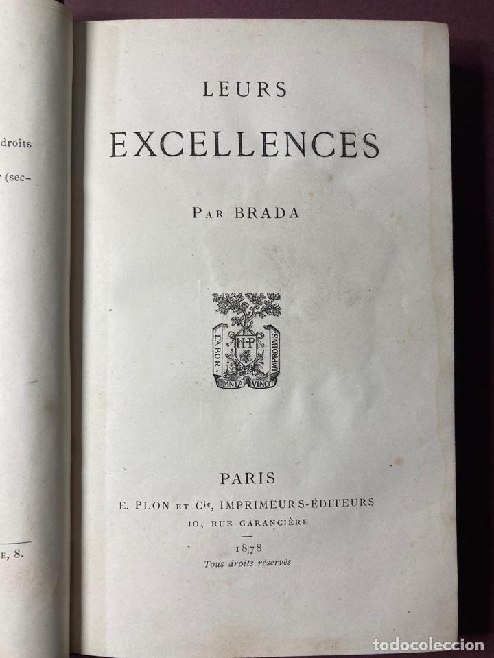 Libros antiguos: Brada. Leurs excellences. Paris, E. Plon, 1878. - Foto 1