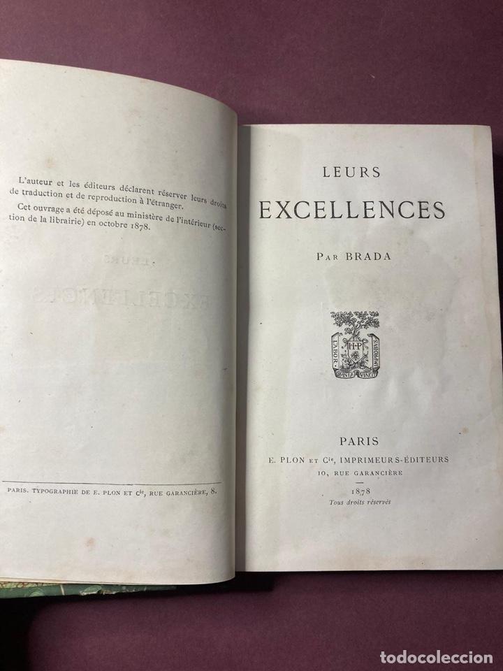 Libros antiguos: Brada. Leurs excellences. Paris, E. Plon, 1878. - Foto 2