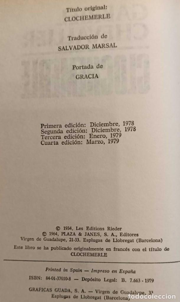 Libros antiguos: ❤️Libro CLOCHEMERLE, GABRIEL CHEVALLIER, 1979 ❤️ - Foto 4