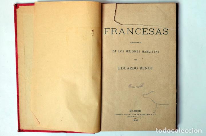Libros antiguos: BENOT. VERSIONES FRANCESAS. LIBRO DE 1889 - Foto 3