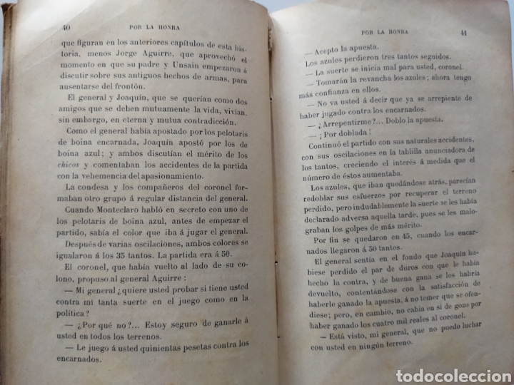 Libros antiguos: Por la Honra .Juan B.Ense&ntilde;at. 1902 - Foto 2