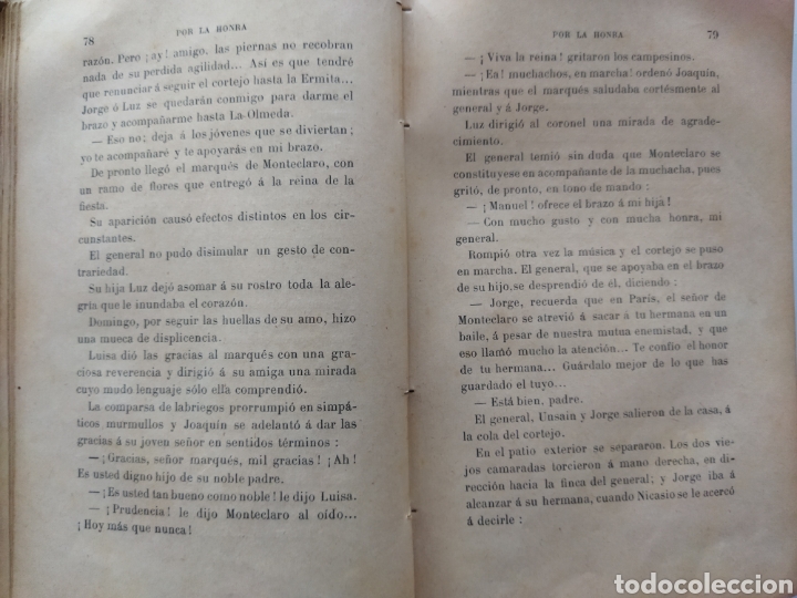 Libros antiguos: Por la Honra .Juan B.Ense&ntilde;at. 1902 - Foto 8