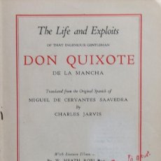 Livros antigos: THE LIFE AND EXPLOITS OF THAT INGENIUS GENTLEMAN DON QUIXOTE DE LA MANCHA - MIGUEL DE CERVANTES. Lote 239568385
