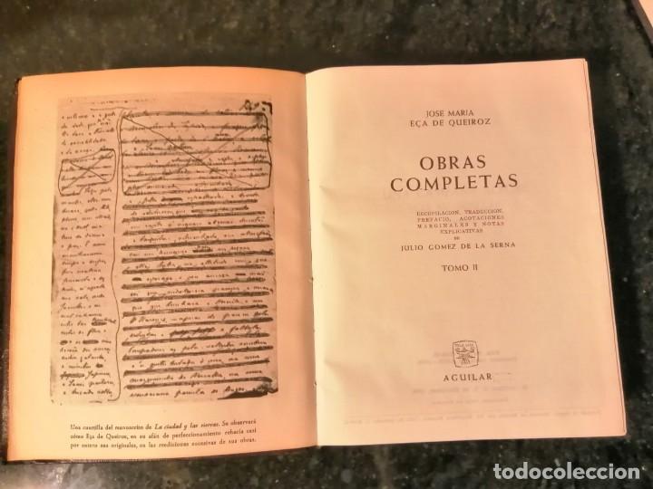 Libros antiguos: E&ccedil;a de Queiros Obras completas 2 tomos Aguilar - Foto 4