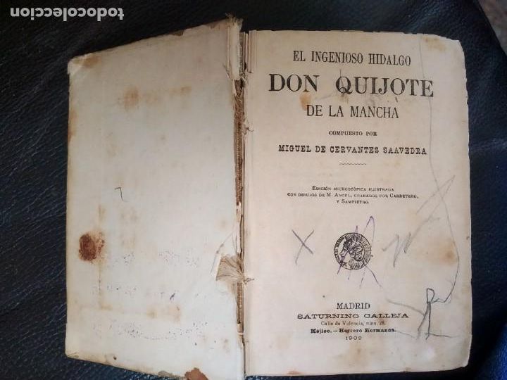 Libros antiguos: Don Quijote. Edici&oacute;n en miniatura. 1902 - Foto 10