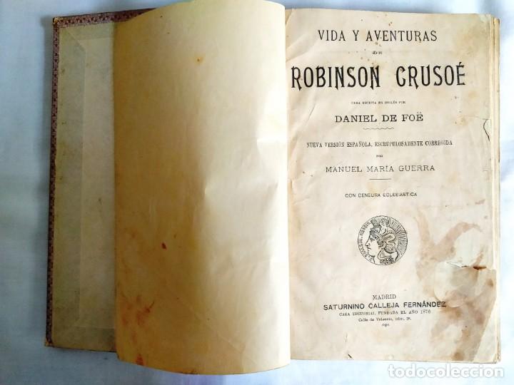 Libros antiguos: 191? - DANIEL DEFOE: ROBINSON CRUSOE - CALLEJA - Foto 1