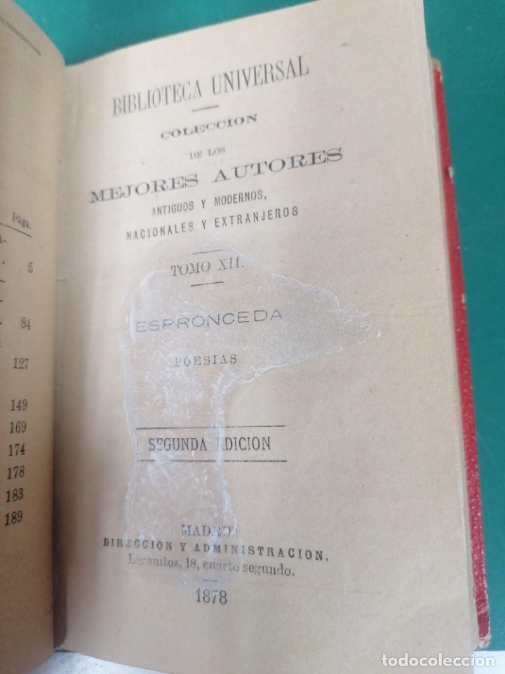Libros antiguos: Zorrilla. Composiciones varias. Bib. Universal. Tomo 26.1876 - Foto 3