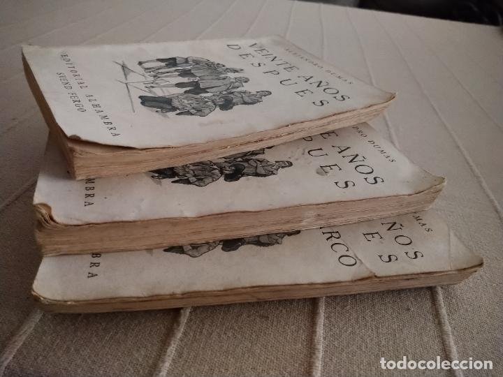 Libros antiguos: VEINTE AÑOS DESPUÉS EN 3 TOMOS. ALEJANDRO DUMAS. EDITORIAL ALHAMBRA, 1932. - Foto 3 - 249203785