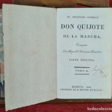 Libros antiguos: EL INGENIOSO HIDALGO DON QUIJOTE DE LA MANCHA. CERVANTES. TOMO II. 1826.. Lote 259764230