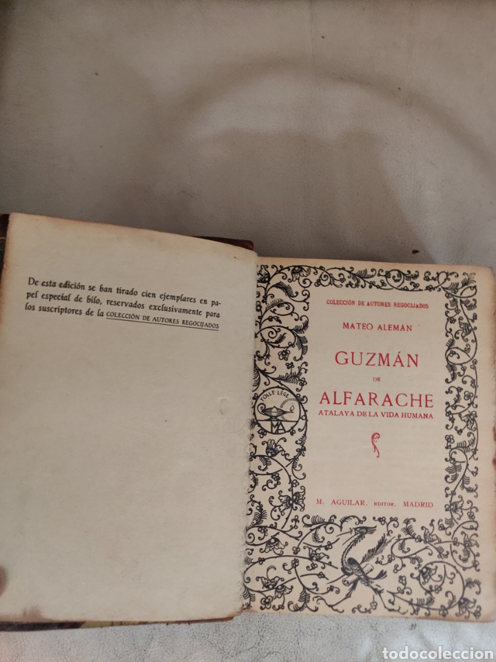 Libros antiguos: Guzm&aacute;n de alfarache Aguilar - Foto 4