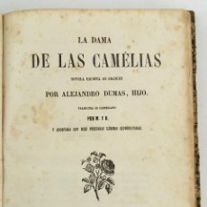 Libri antichi: LA DAMA DE LAS CAMÉLIAS, ALEJANDRO DUMAS HIJO, 1856, LÁMINAS LITOGRAFIADAS, BARCELONA. 21X17CM