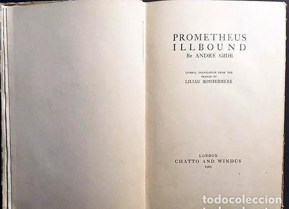 Libros antiguos: Gide : Prometheus Illbound (1&ordf; ed. en ingl&eacute;s de la obra de Gide. 1919 - Foto 1