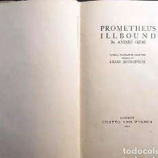 Libros antiguos: GIDE : PROMETHEUS ILLBOUND (1ª ED. EN INGLÉS DE LA OBRA DE GIDE. 1919. Lote 263286470
