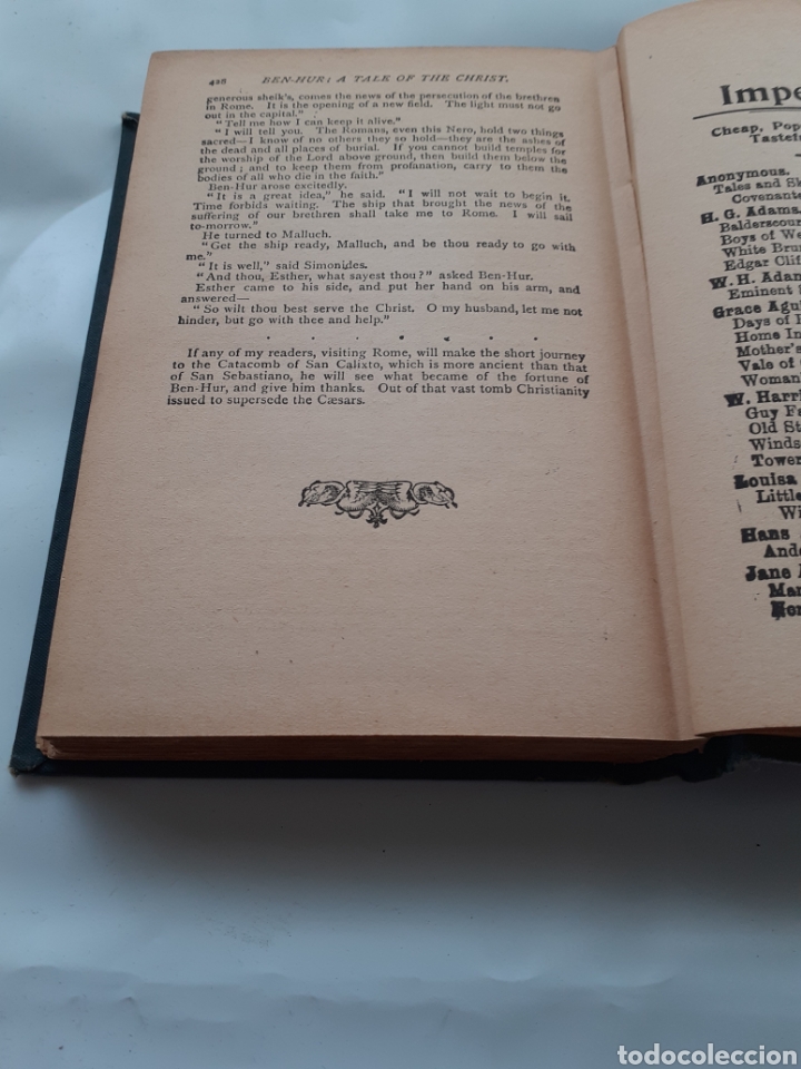 Libros antiguos: Ben hur, Lew Wallace, en ingl&eacute;s . C. 1900 - Foto 7