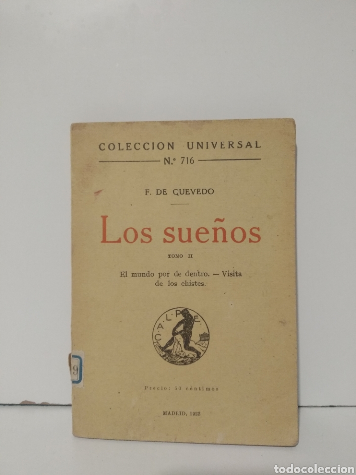 Libros antiguos: Los sue&ntilde;os. Francisco de Quevedo. Calpe 1922 - Foto 1