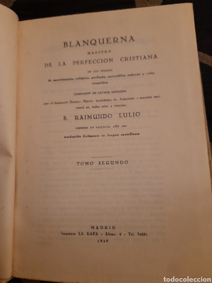Libros antiguos: Raimundo Lulio ,Blanquerna libro de 1929 - Foto 2