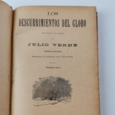 Libros antiguos: L-10 OBRAS OBRAS DE JULIO VERNE,V.ESPAÑOLA.LOS DESCUBRIMIENTOS DEL GLOBO...SAENZ DE JUBERA HNOS.1879. Lote 268409814
