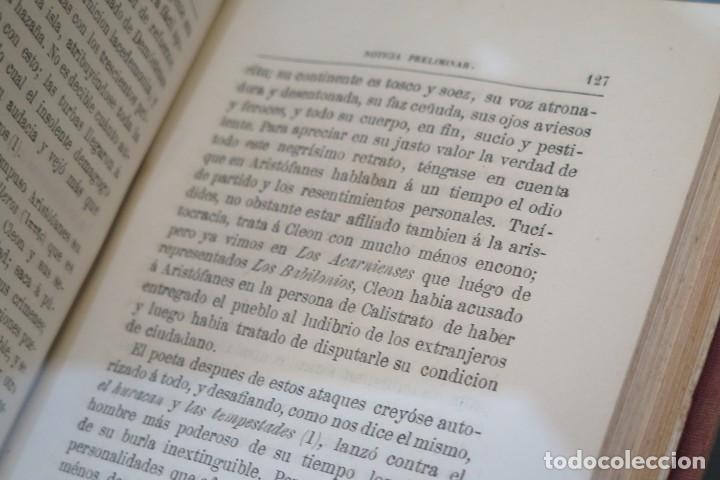 Libros antiguos: 1880.- COMEDIAS. ARISTOFANES. 3 TOMOS - Foto 3