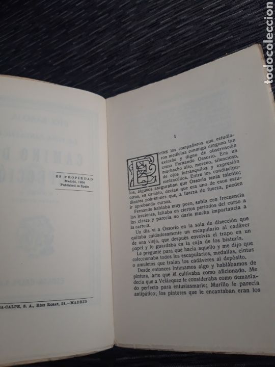 Libros antiguos: Camino de perfecci&oacute;n P&iacute;o Baroja 1934 - Foto 4