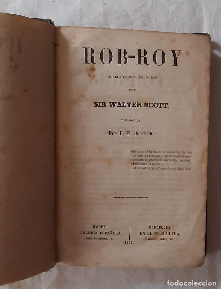 Libros antiguos: Rob-Roy de Sir Walter Scott 1853 - Foto 2
