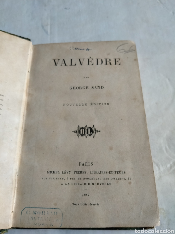 Libros antiguos: George Sand - Valvedre . 1862 - Foto 2